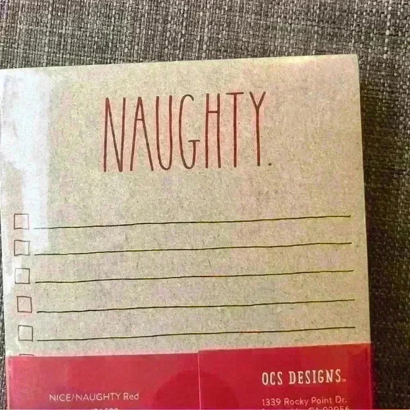 NEW SET of 2 Rae Dunn Holiday Notepads One NAUGHTY list pad & One NICE list pad - Picture 9 of 10